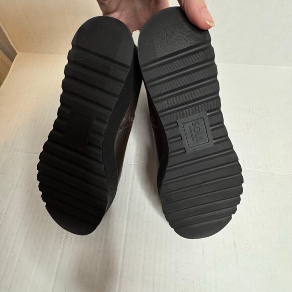 SOUL Naturalizer Jayda Mid Shaft Ankle Boots Brown Synthetic Women 9W NWOB - Picture 7 of 9